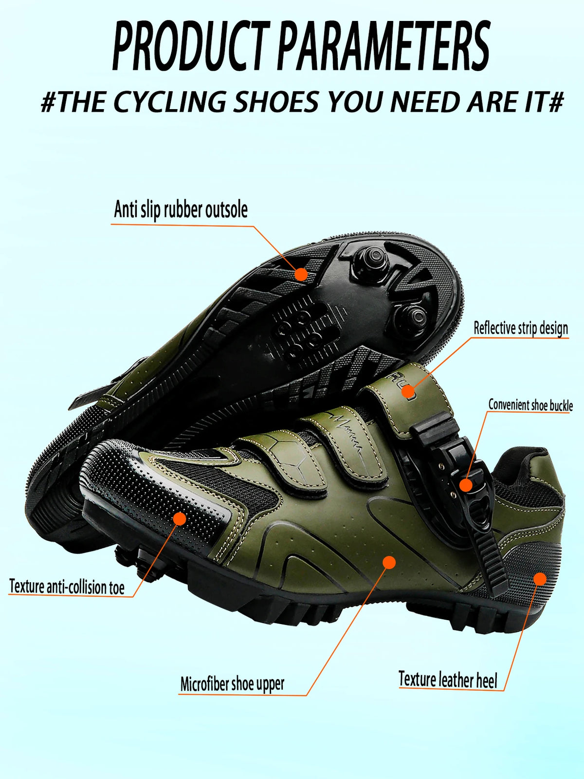 Primavera, scarpe da ciclismo MTB con morsetti da uomo, scarpe sportive in carbonio, velocità, corsa in montagna, scarpe da mountain bike