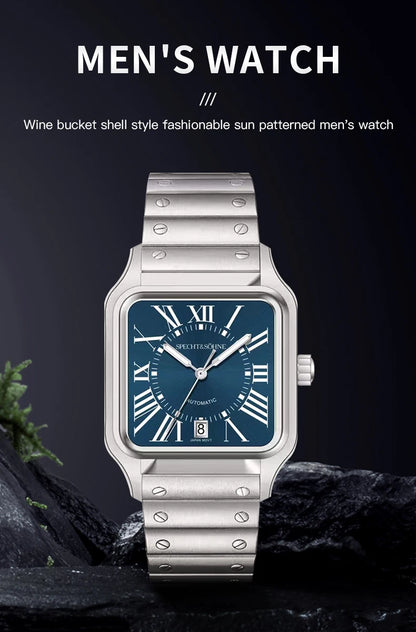 Specht & Söhne New Men's Watches Japan Miyota 8215 Movement Mechanical Wristwatches Stainless Steel 50M Waterproof Men's Watch