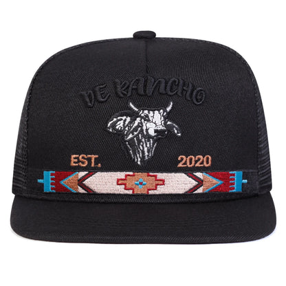 Unisex Bullhead Letter Embroidery Hip-hop Net Hat Spring And Summer Outdoor Adjustable Sports Casual Baseball Caps Sunscreen Hat