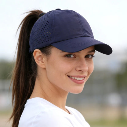 Women Ponytail Hats Summer Quick-dry Baseball Cap forTeenager Girls Sun Hats Casual Sports Mesh Woman Summer Hat Outdoor Travel