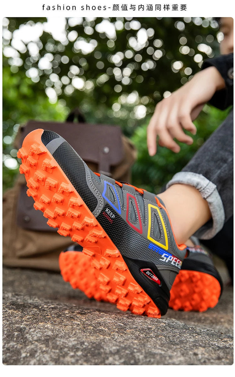 Men Waterproof Hiking Shoes Non-Slip Hunting Boots Outdoor Tactical Training Sports Shoes Men Walking Hiking Travel Shoes