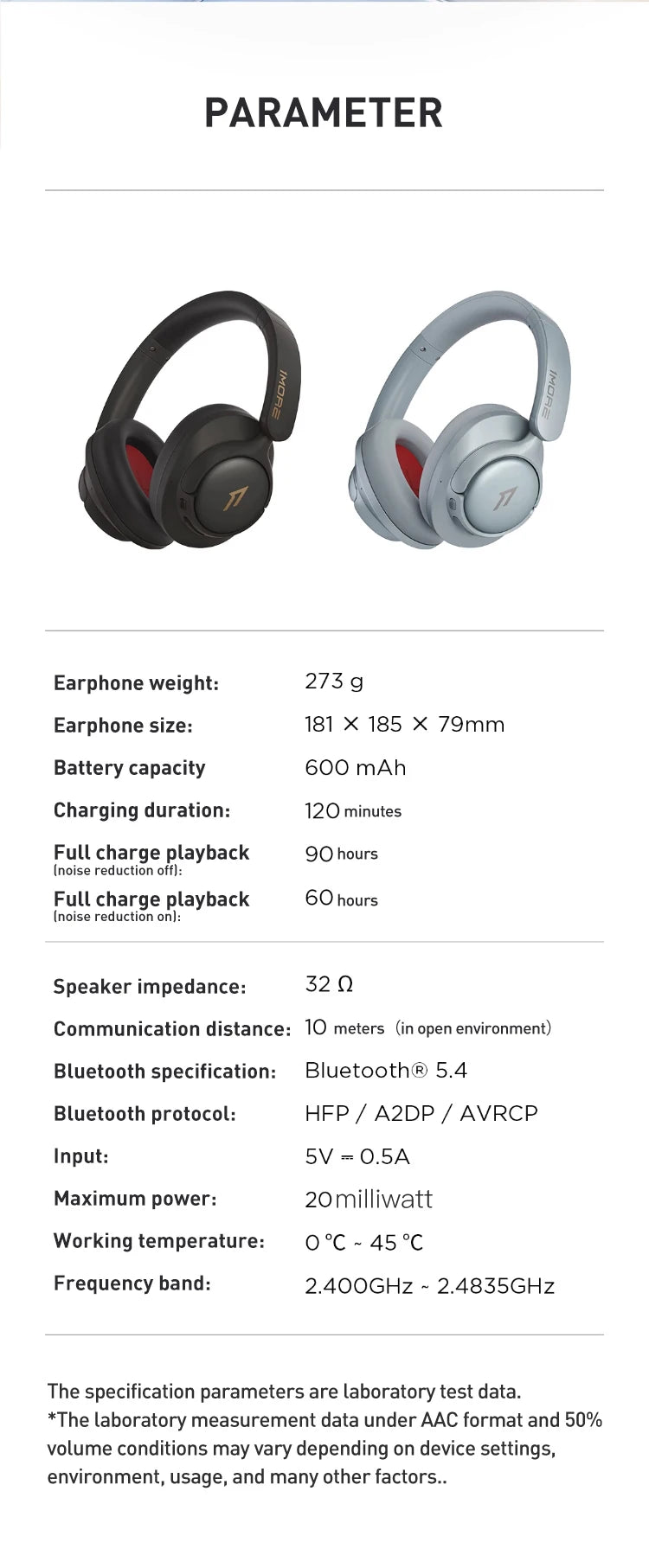 1MORE SonoFlow S kabellose Bluetooth-Kopfhörer mit Geräuschunterdrückung 42dB ANC Hi-Res Audio 90H Akkulaufzeit Over-Ear-Headset