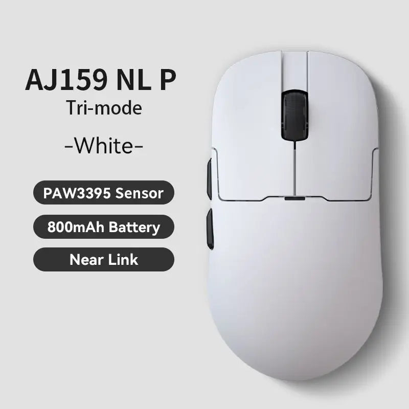 AJAZZ AJ159 NL trådlös mus 800mAh kompatibel med spel och kontor PAW3395 1K Nearlink BT trådlös mus laptop-present AJAZZ AJ1