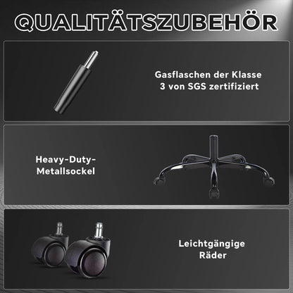 Sedia da gaming con poggiapiedi, ergonomica con cuscino lombare e poggiatesta, sedia da gaming regolabile in altezza per computer