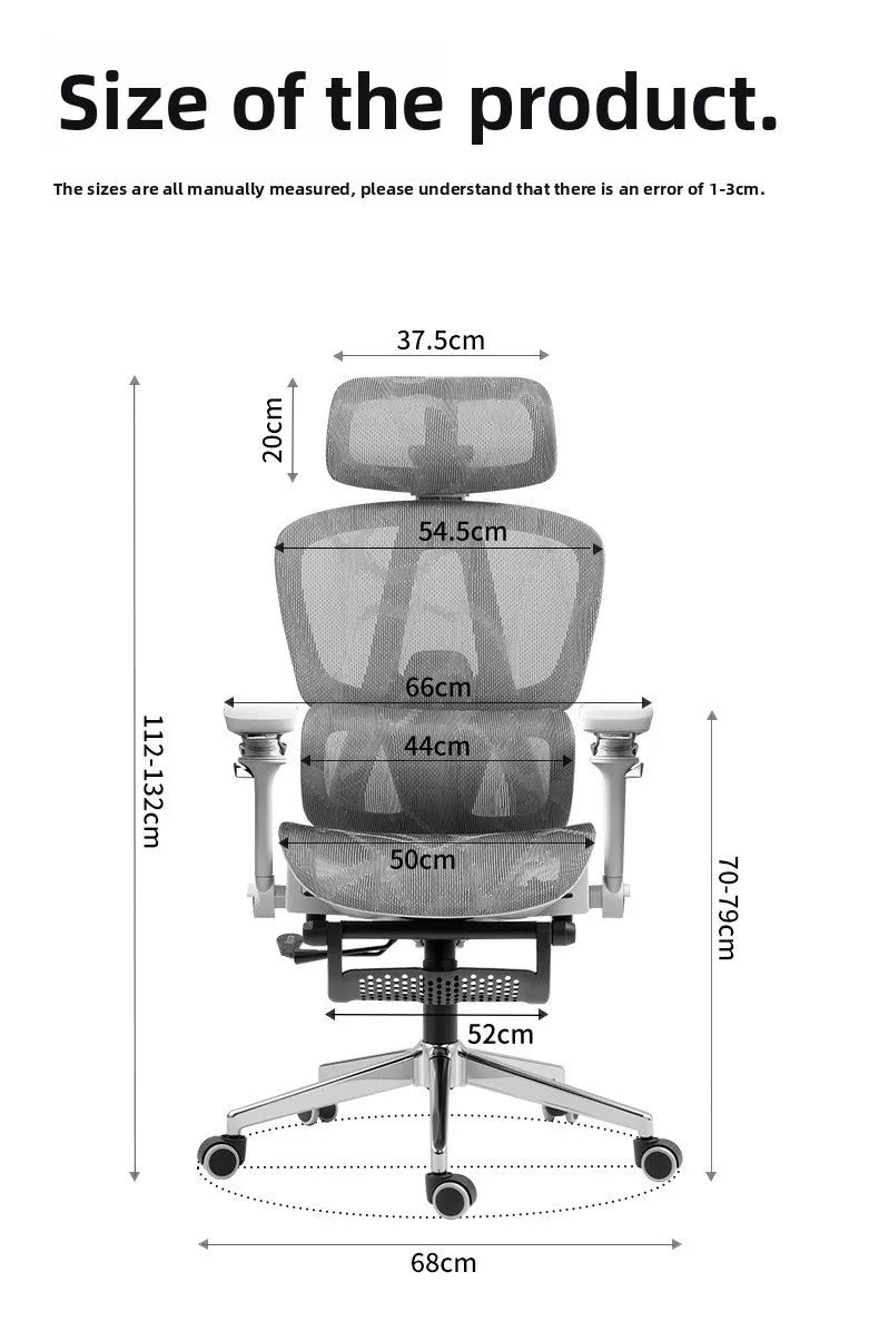 Tragbarer minimalistischer ergonomischer Stuhl mit 10D-Armlehne, Computerstuhl, Bürostuhl, Lernstuhl, Gaming-Stuhl, stabil und langlebig