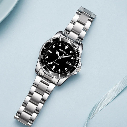 Women's Stainless Steel Strap Elegant Business Classic Date Quartz Watch