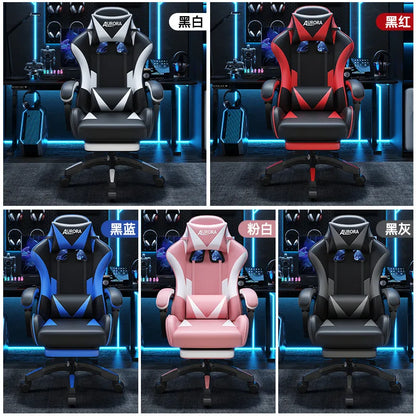 Modern Gaming Chair with Lumbar Support High Back Swivel Office Chair Reclining Computer Seat for Long Sitting Home Gaming Throne