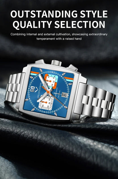 Specht & Söhne New Hot Watches Men Luxury Brand Male Japan VK64 Chronograph Trendy Sport Wristwatch Waterproof