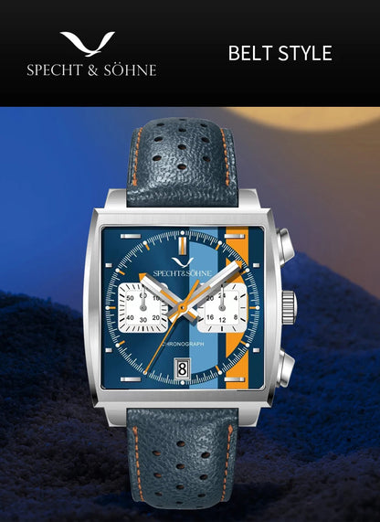 Specht & Söhne New Hot Watches Men Luxury Brand Male Japan VK64 Chronograph Trendy Sport Wristwatch Waterproof