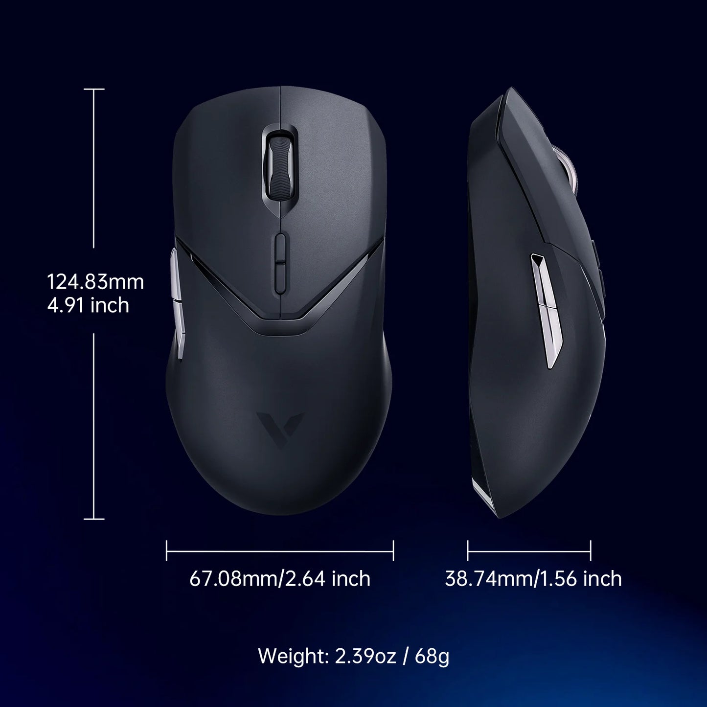 Rapoo VT9PRO PAW3398 Wireless Gaming Mouse 68g Wired Programmable Ergonomic Mice 26000DPI Type C Rechargeable PC Gamer Accessory