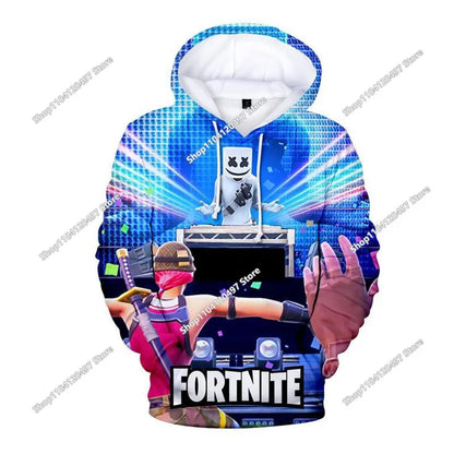 Game Fortnite Hoodies Teenager Boys Hoodie Kids Sweatshirts Cartoon Leisure Outwear Children Cosplay Pullovers Streetwear Gift