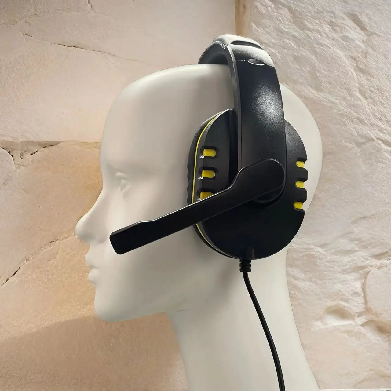 7260 kabelgebundene Kopfhörer mit Mikrofon – Gaming- & Arbeits-Headset für PS4 PS5 Xbox One, Lernen & Meetings, 3.5mm-Klinken-Ohrhörer