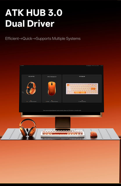 ATK Blazing Sky Z1 V2 Ultimate bezdrátová myš PAW3950 Ultra Dual 8K herní myš ergonomická, vlastní vývoj, pro střední až velkou ruku