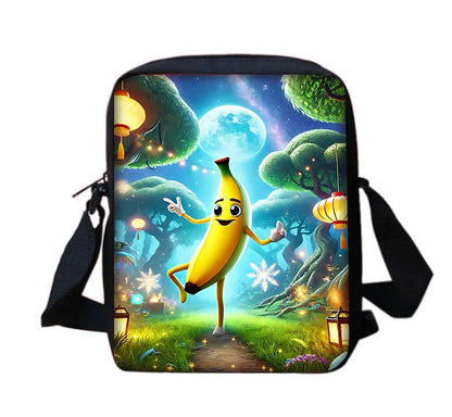 Mala de ombro tipo messenger infantil com estampado FortniteS, clássico dos jogos populares, para rapazes e raparigas, mala casual, bolsa para telemóvel e saco de compras para homem e mulher