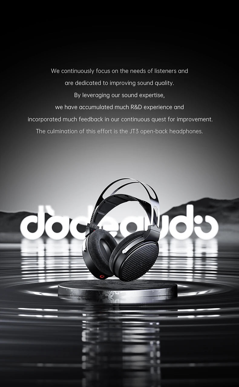 Cuffie over-ear cablate open-back FiiO JT3 con driver dinamico da 50mm HiFi e cavo rimovibile