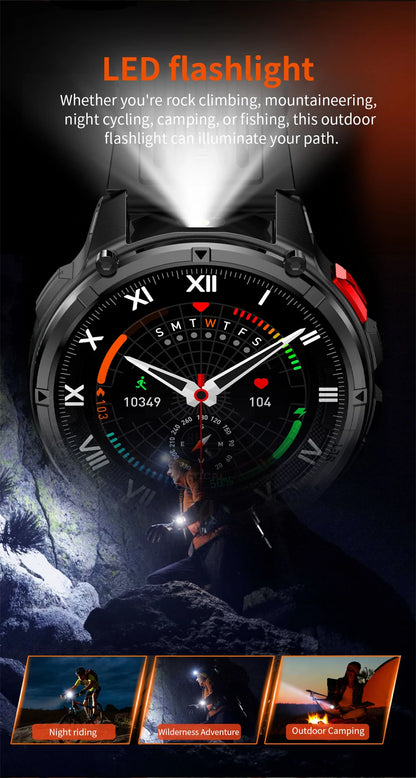 New Original 1100mAh Battery Men Smart Watch Outdoor GPS 10ATM Waterproof Bluetooth Call Sport Smartwatch For Android IOS Phones