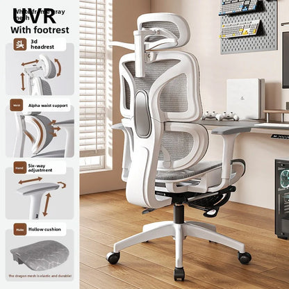 UVR Ergonomic Chair Home Computer Chair Comfortable To Lie Down Gaming Chair  Long Periods Office Chair Reclining Chair