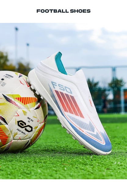 Men's Soccer Shoes Training Football Boots Indoor Sneakers TF Long Spikes Match Futsal Ultralight Breathable Cleats Drop Shipping
