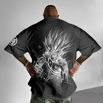 Dragon Ball Z-tema T-shirt - Ren bomuld, åndbar og elastisk | Komfortabel og stilfuld | Perfekt til animefans