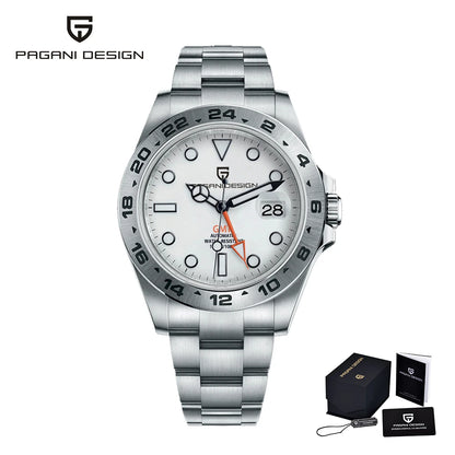 Relógio de mergulho masculino Pagani Design 2026 novo, 42mm, safira, mecânico automático GMT, impermeável 100m PD1682