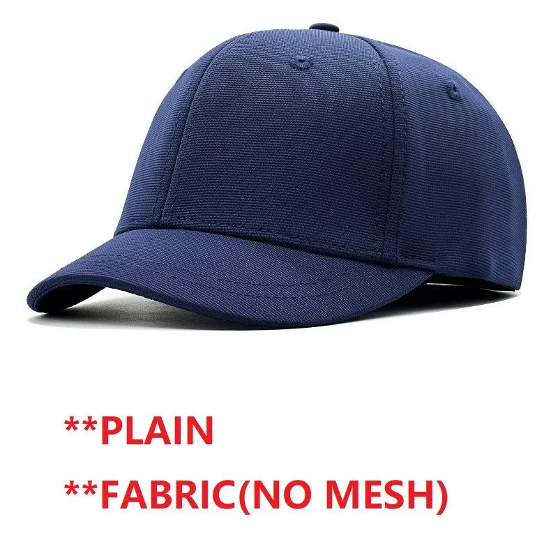 Gorra de béisbol para hombre con cabeza grande, parte trasera cerrada, ala corta de 5 cm, gorras ajustadas de malla, gorras elásticas totalmente cerradas, tallas 56-60 cm y 61-65 cm