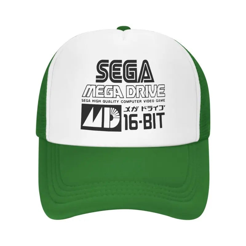 Sega Mega Drive -verkkolippalakki, unisex, hip-hop-snapback, kesäinen hengittävä aurinkolippis, trucker-malli, säädettävä hattu