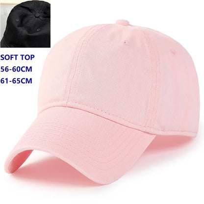 Cappellino da baseball da uomo e da donna oversize XXL, 100% cotone, cappellino da baseball grande per teste grandi 56-63 cm (23,5"-25,5"), cappellino "dad cap" semplice e regolabile
