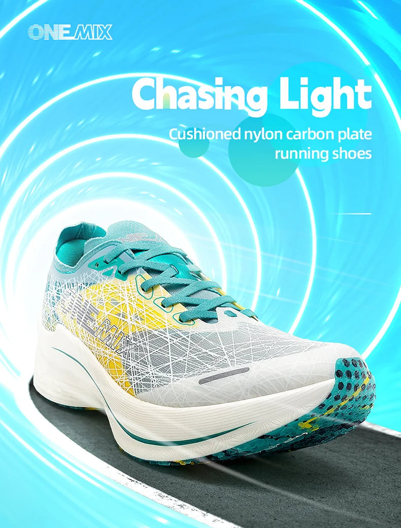 ONEMIX New Nylon Carbon Plate Marathon Running Shoe Pro Tests Stable Support For Shock-Absorbing Ultralight Bounce Sneakers