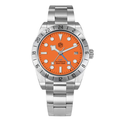 San Martin New 39mm NH34 BB GMT Automatic Mechanical Watch Sport Watch Sapphire Luminous Waterproof 100m for Men Relogio SN0054