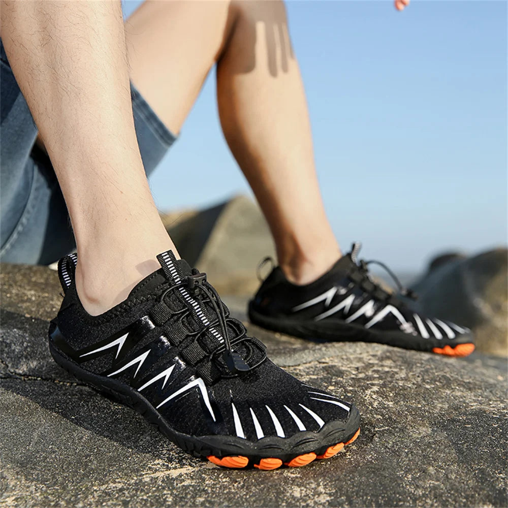 Unisex rychleschnoucí boty do vody pro muže a ženy, barevné plážové a plavecké aqua boty na surfování a pobyt u moře, párové barefoot tenisky proti proudu