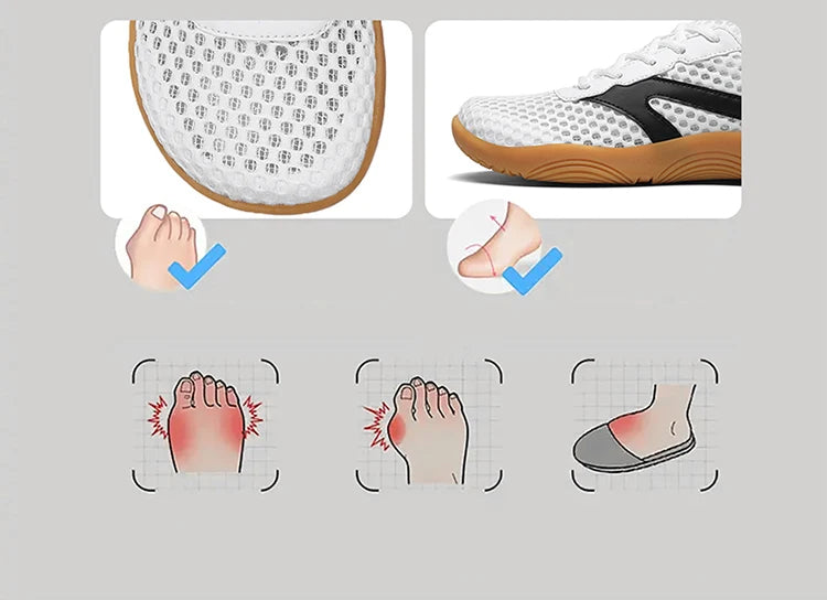 Herren-Barfuß-Loafer mit breitem Design, rutschfest, Freizeitschuhe/Wanderschuhe, in mehreren Farben erhältlich, atmungsaktives Mesh-Herrenschuhwerk