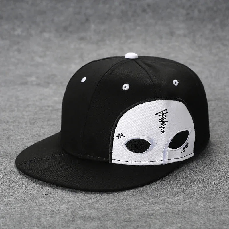 Baseballcap mit flachem Schirm, Buchstabenstickerei für Herren, vielseitig kombinierbar, Damen-Sommer-Hip-Hop-Hut, Outdoor-Sonnenschutz, verstellbare Schirmmütze