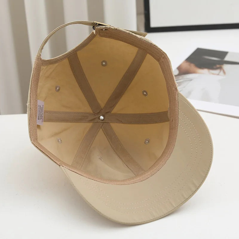 A Men'S Short-Brim Cap, New Summer Style, Breathable And Quick-Drying Baseball Hat, Lightweight Soft-Top Duckbill Cap for Women
