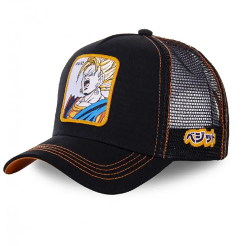 High Quality Dragon Ball Styles Anime Son Goku Cotton New Baseball Cap Men Women Hip Hop Dad Adjustable Mesh Hat Trucker Hat