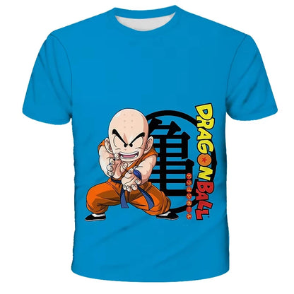 2026 Summer Dragon Ball T Shirt Kids Tops Tee Anime Figures Son Goku Super Saiyan T-shirt Boys T-shirts Children Short Sleeve
