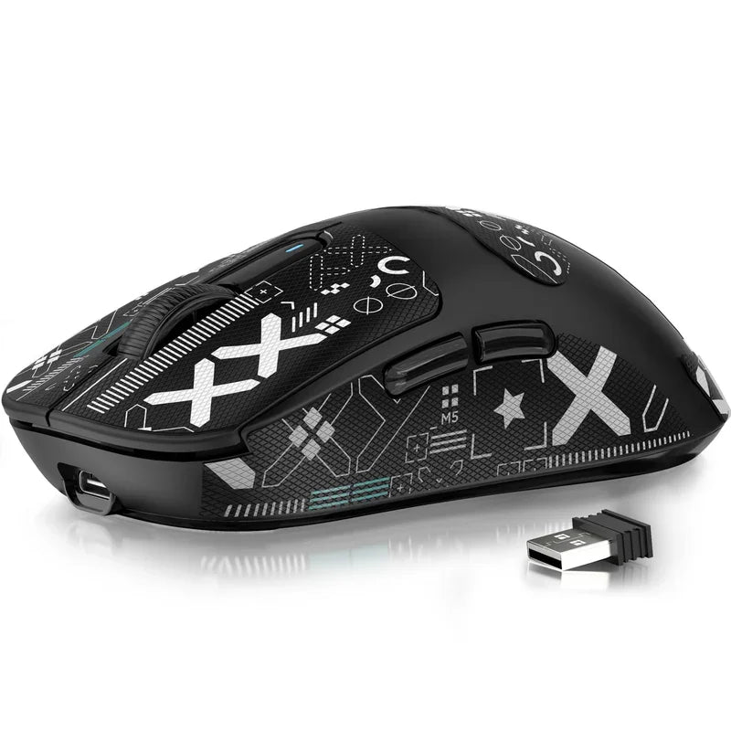 Mysz gamingowa bezprzewodowa ATTACK SHARK X3 PixArt PAW3395 49g SUPERLIGHT, BT/2.4G bezprzewodowa/przewodowa, 6 regulowanych poziomów DPI do 26000