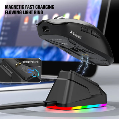 K-Snake X11 Bluetooth wireless mouse three-mode e-sports PAW3311 laptop desktop office game RGB magnetic charging