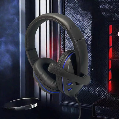 7260 kabelgebundene Kopfhörer mit Mikrofon – Gaming- & Arbeits-Headset für PS4 PS5 Xbox One, Lernen & Meetings, 3.5mm-Klinken-Ohrhörer
