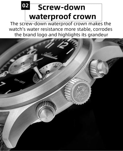 ADDIESDIVE 2025 Neue Panda Eye Herrenuhr, luxuriöse Retro-VK64-Quarzuhr für Herren, Sport-Chronograph, 100M wasserdicht, leuchtend