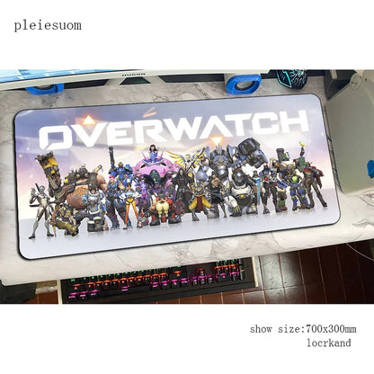 Tapete de rato gaming Overwatch com impressão HD, 900x400x3mm, para PC e secretária, tapete gamer para computador portátil e desktop