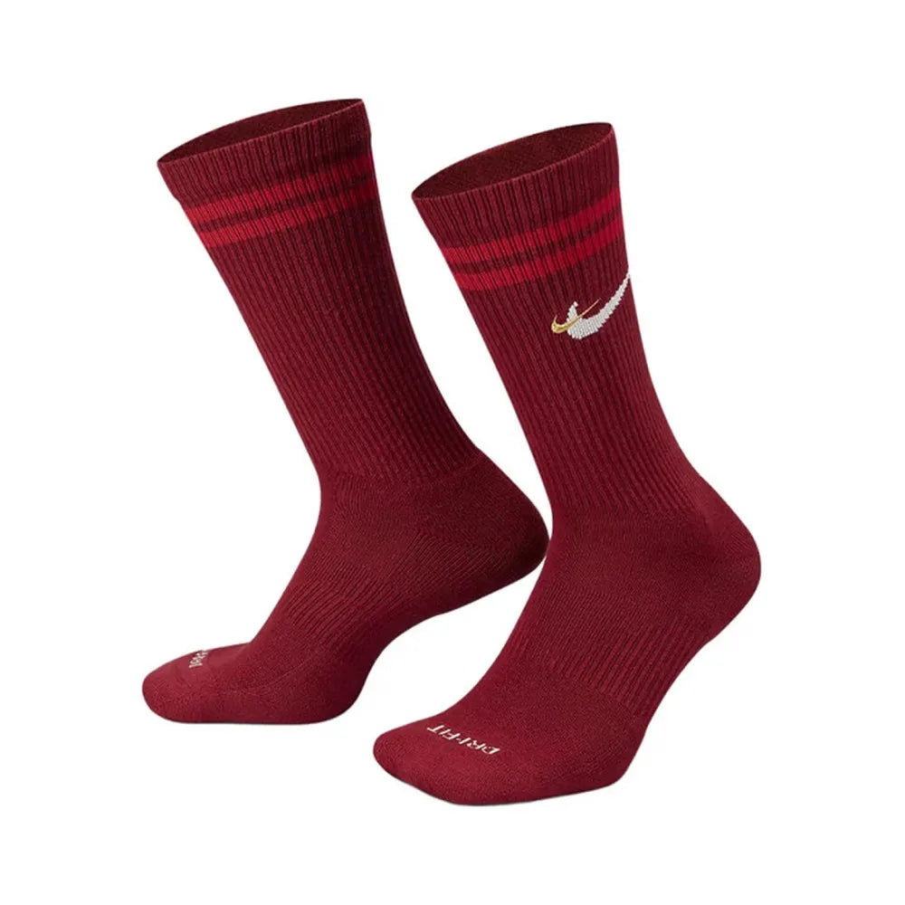 Nike EVERYDAY CREW: Stijlvolle, comfortabele, antislip en duurzame unisex zachte basketbalsokken (3-pack) DA2123-100