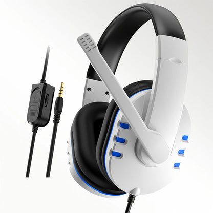 7260 kabelgebundene Kopfhörer mit Mikrofon – Gaming- & Arbeits-Headset für PS4 PS5 Xbox One, Lernen & Meetings, 3.5mm-Klinken-Ohrhörer