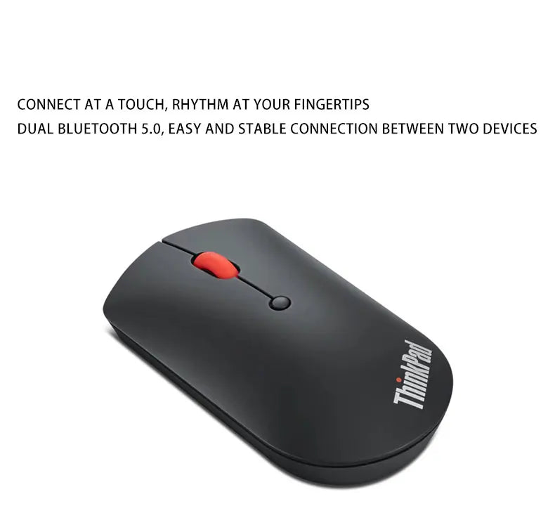 Lenovo ThinkPad Wireless Mouse 4Y50X88822 Dual Bluetooth Office Mouse Laser Mouse Black Ergonomic Laptop Mouse