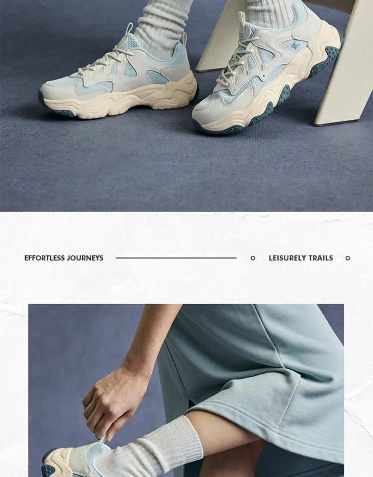 Xtep Casual Shoes 2025 Spring And Summer Lightweight Sports Shoes Thick Sole Fashionable Street Style Sneakers 875319320004
