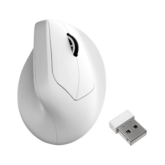 Keychron M5 kabellose ergonomische Maus, optisch, 8K Polling-Rate, 2.4GHz & Bluetooth, Type-C, 3950 Sensor
