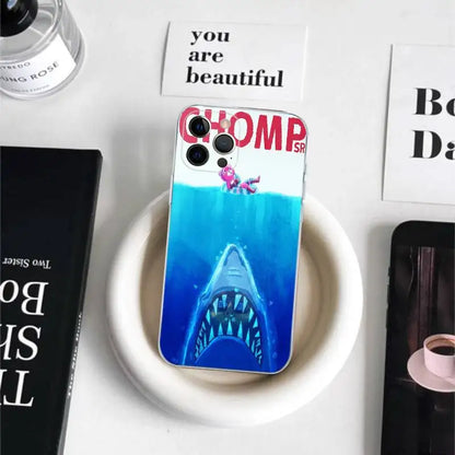 Capa de Telemóvel em TPU Macio Transparente Estilo Cartoon B-Battle-R-Royales-F-FortniteS para iPhone 17 16 15 14 13 12 11 Pro Max Plus