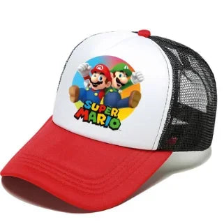 Mario Casual Baseball-zonnepetten Action Universele polyesterhoed Kinderartikelen Vrachtwagenchauffeursartikelen Volwassenen Verstelbaar Anime-accessoires