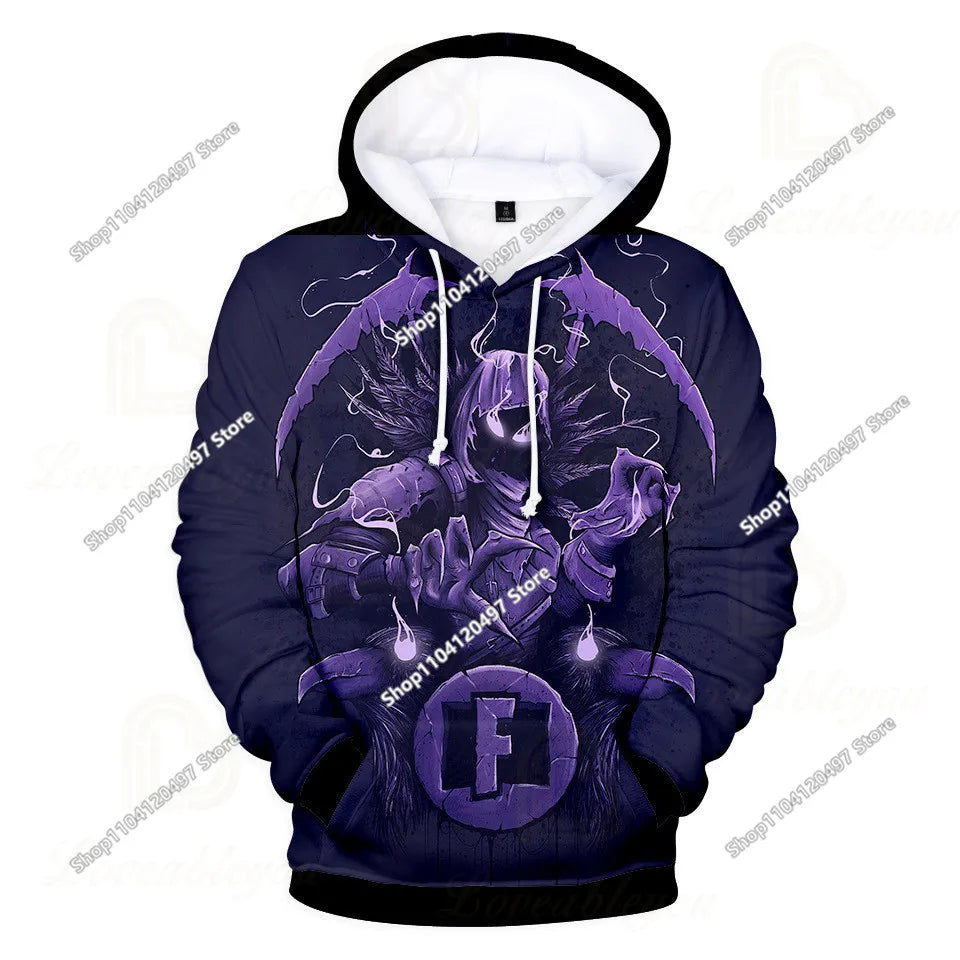 Game Fortnite Hoodies Teenager Boys Hoodie Kids Sweatshirts Cartoon Leisure Outwear Children Cosplay Pullovers Streetwear Gift