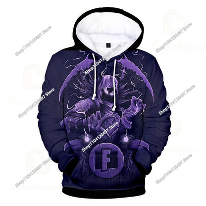 Game Fortnite Hoodies Teenager Boys Hoodie Kids Sweatshirts Cartoon Leisure Outwear Children Cosplay Pullovers Streetwear Gift