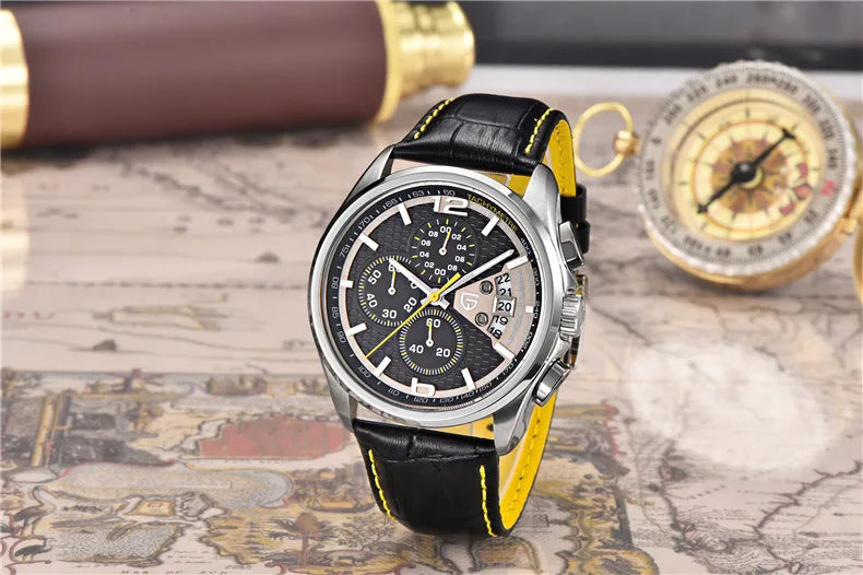Orologio cronografo PAGANI DESIGN da uomo al quarzo multifunzione, stile militare da pilota